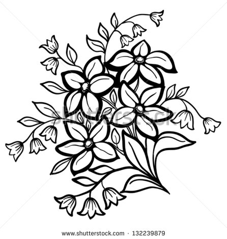 446x470 Sketch Clipart Beautiful Rose Flower