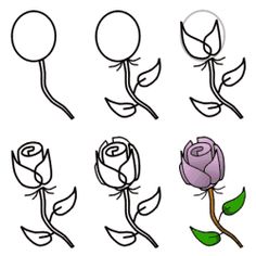 236x236 How To Draw A Simple Rose Drawings Simple Rose