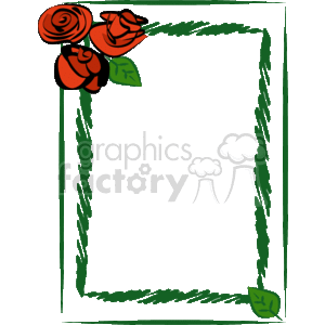 300x300 Royalty Free Three Rose Frame 133805 Vector Clip Art Image