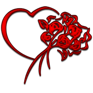 300x300 Heart And Flowers Free Images