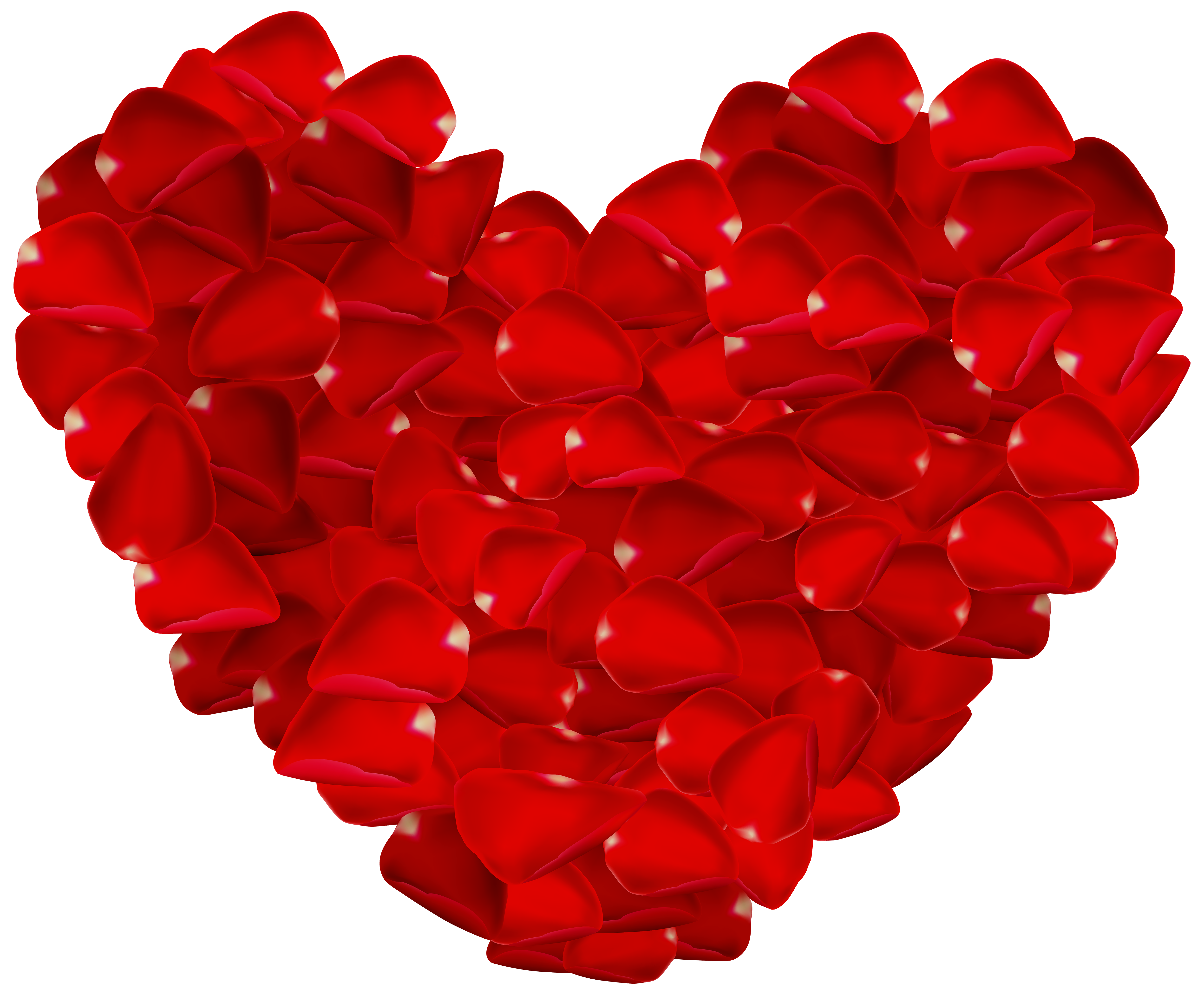 5000x4134 Rose Petals Heart Png Clipart Image