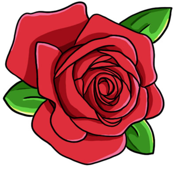 600x600 Rose Clipart