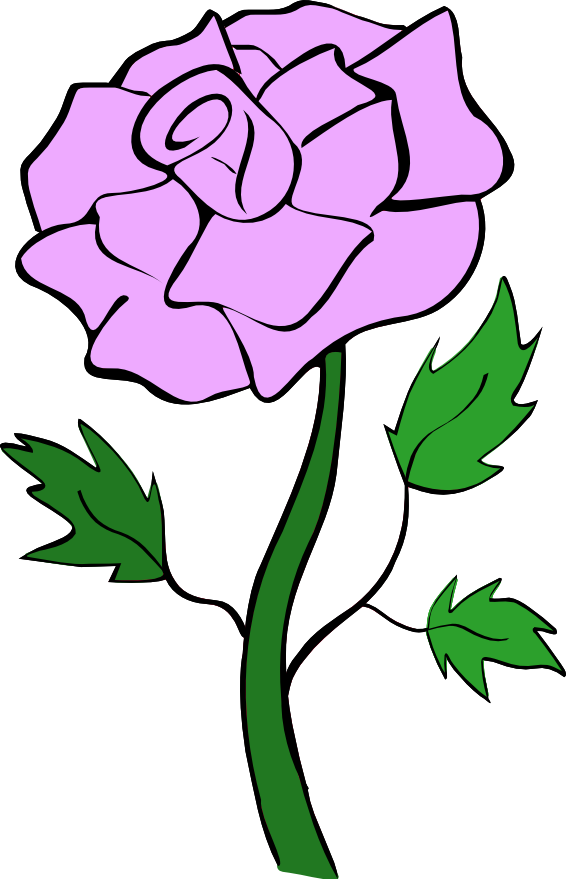 566x879 Pink Rose Clipart Outline