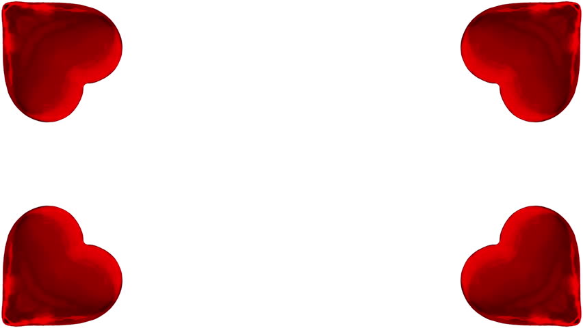 852x480 Romantic Rose Petals In Heart Shape. Stock Footage Video 24075892