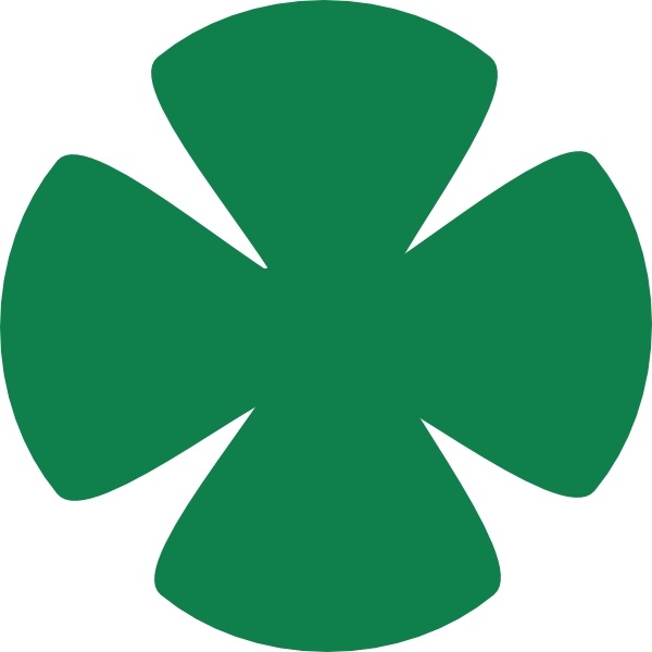 600x600 Rose Green Four Petals Clip Art Free Vector In Open Office Drawing