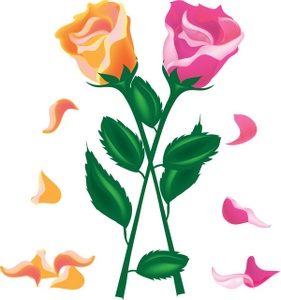 281x300 Roses Rose Petals Clipart Clipart Kid