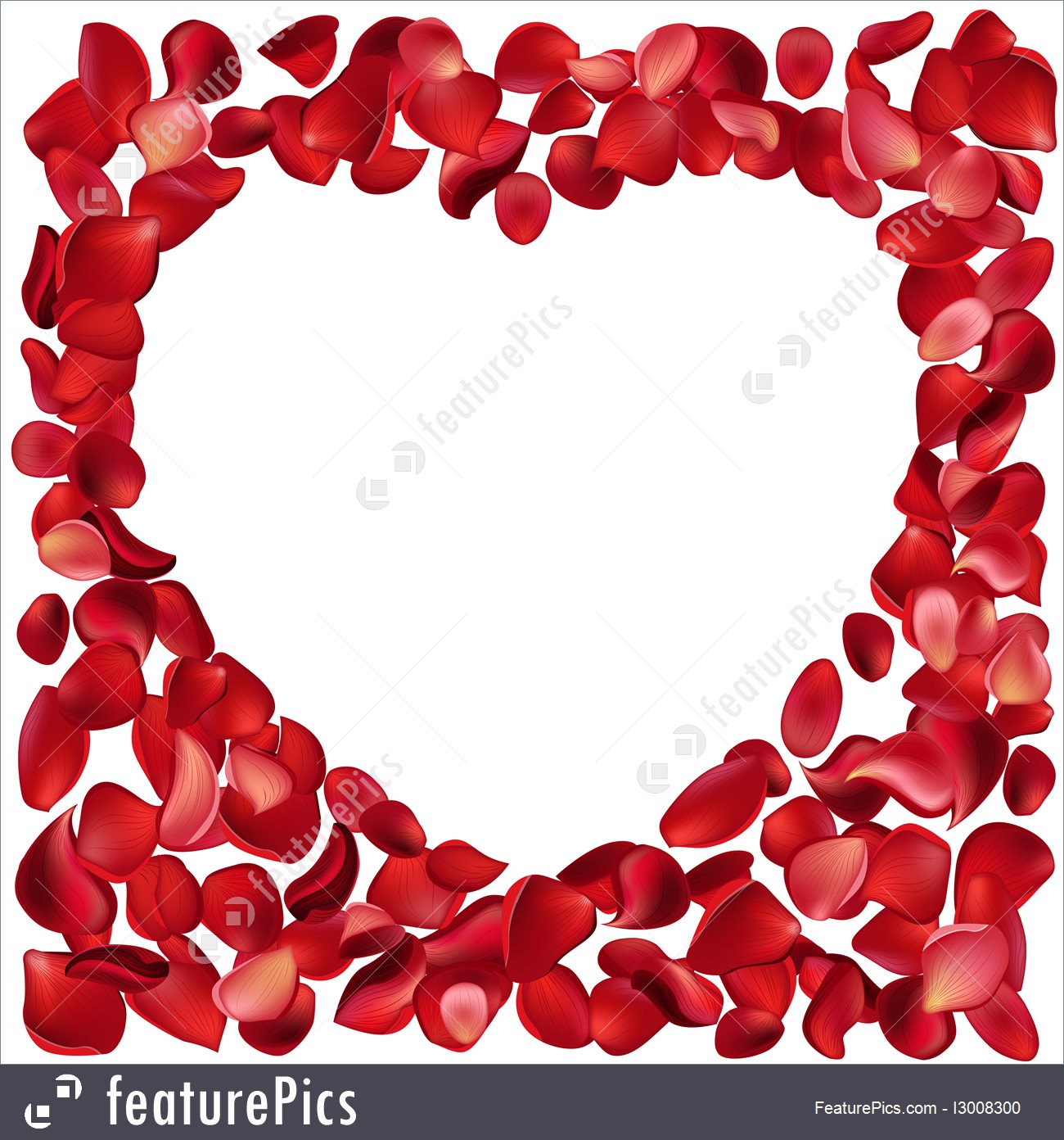 1300x1392 Templates Frame Made Of Rose Petals