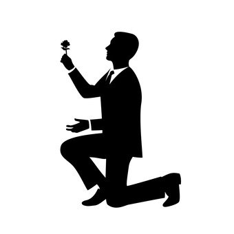 340x340 Free Silhouettes 1 This, Roses, Icon, Up