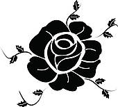 170x154 Rose Silhouette Clip Art