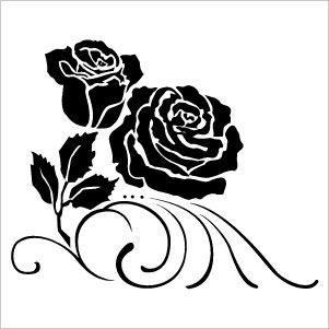 301x301 Rose Clipart Silhouette