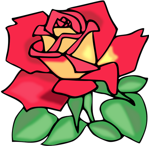 500x489 Red Rose Vector Clip Art Public Domain Vectors