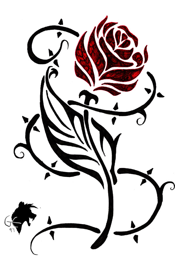 600x900 Rose Vine Drawings
