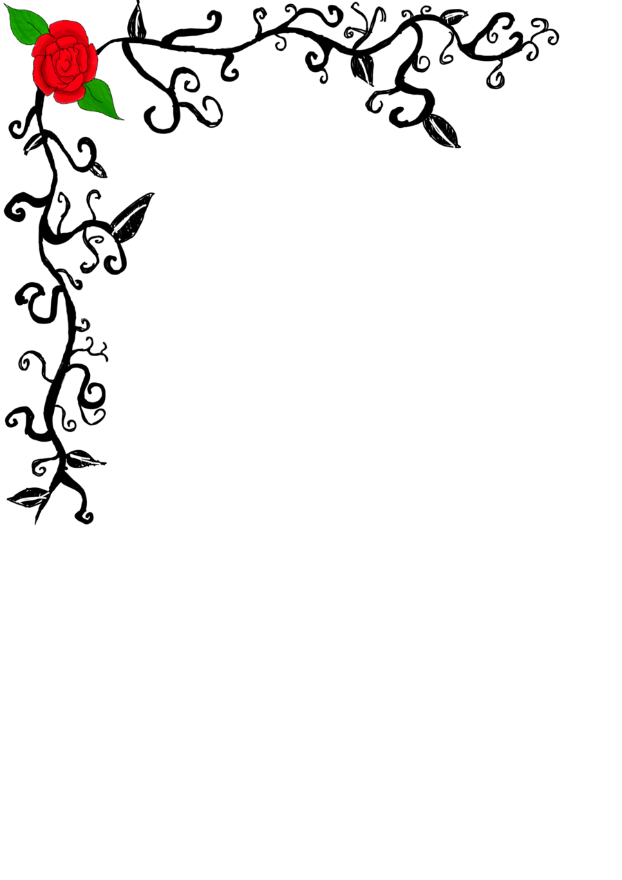 900x1273 Vine Clipart Page Corner