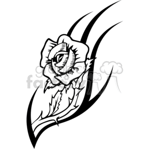 300x300 Royalty Free Rose Tattoo Design 375433 Vector Clip Art Image