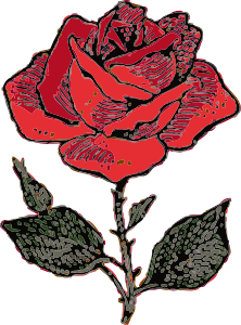 222x300 Copyright Free Rose Clip Art Images