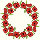 170x170 Poppy Wreath Clip Art
