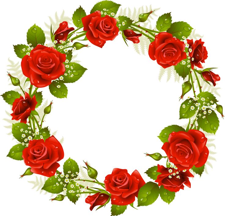 Rose Wreath Clipart | Free download on ClipArtMag