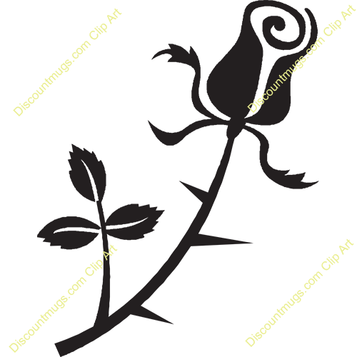 500x500 Rose Silhouette Clipart