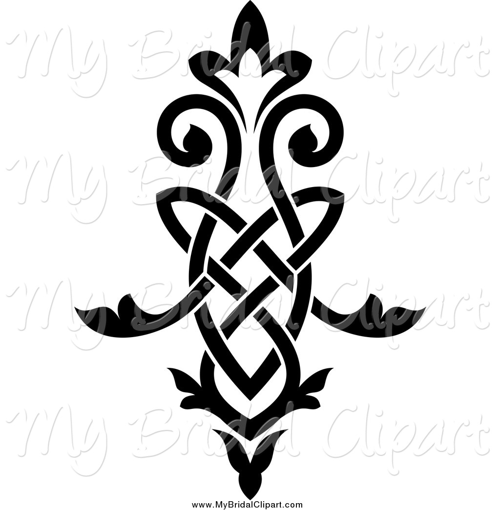 1024x1044 Bridal Clipart Of A Black And White Ornate Floral Wedding