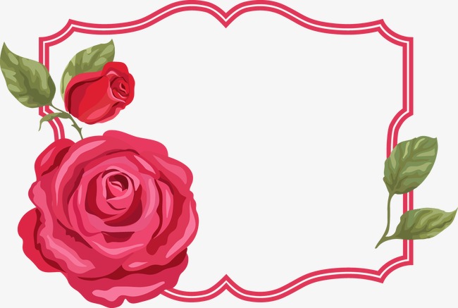 650x437 Cartoon Painted Roses Border, Cartoon, Hand Painted, Rose Png