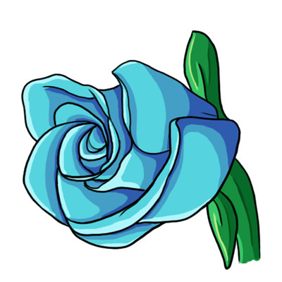 400x400 Rose Clipart Teal