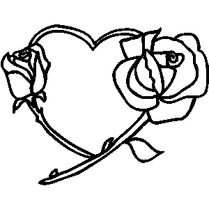 300x300 Valentine Roses And Hearts Clip Art