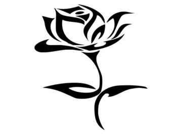 340x270 Rose Outline Etsy