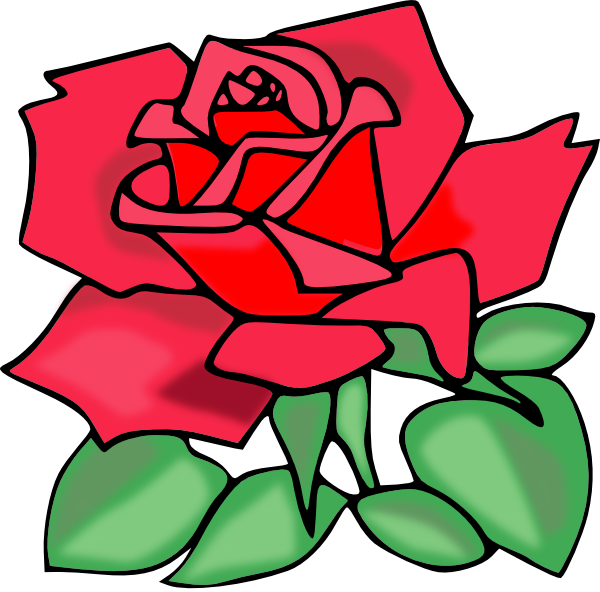 600x592 Red Rose Clipart Logo