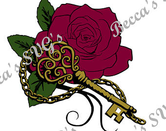 340x270 Rose Svg Customizable Red Flower Silhouette Graphic Clip Art