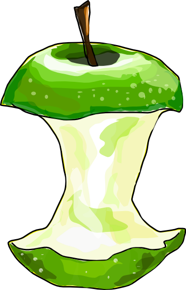 384x599 Eaten Apple Clip Art