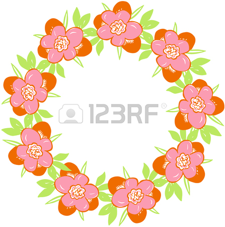 447x450 Floral Frame With Spring Flowers Royalty Free Cliparts, Vectors