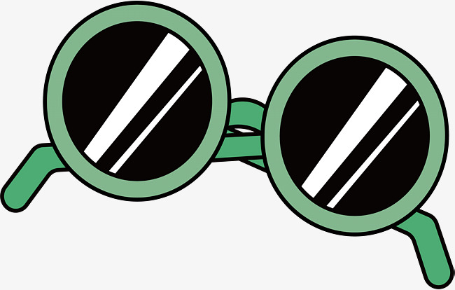 650x414 Green Border Glasses, Vector Png, Round Frame, Glasses Png