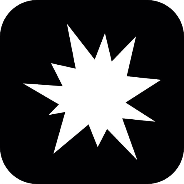 626x626 Star Of Irregular Shape Of An Explosion In A Rounded Square Icons