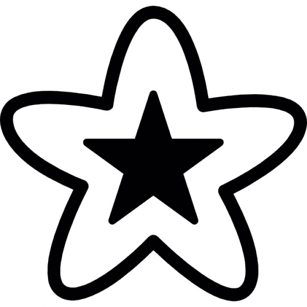 626x626 Star Outline Rounded Shape With Other Black Inside Icons Free