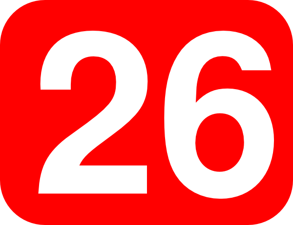 600x462 Number 26 Clip Art