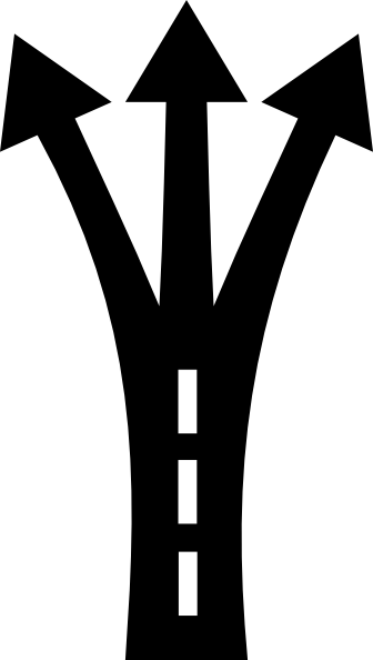 336x594 Road Splits Sign Clip Art