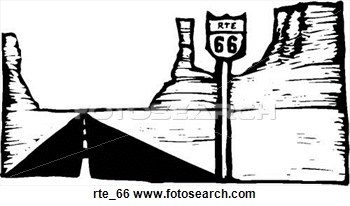 350x206 Route 66 Clipart
