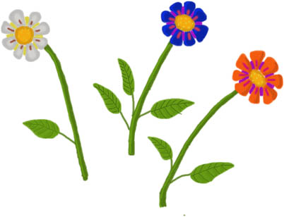 402x308 Flower Row Clipart