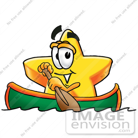 450x450 Clip Art Graphic Of A Yellow Star Cartoon Character Rowing A Boat