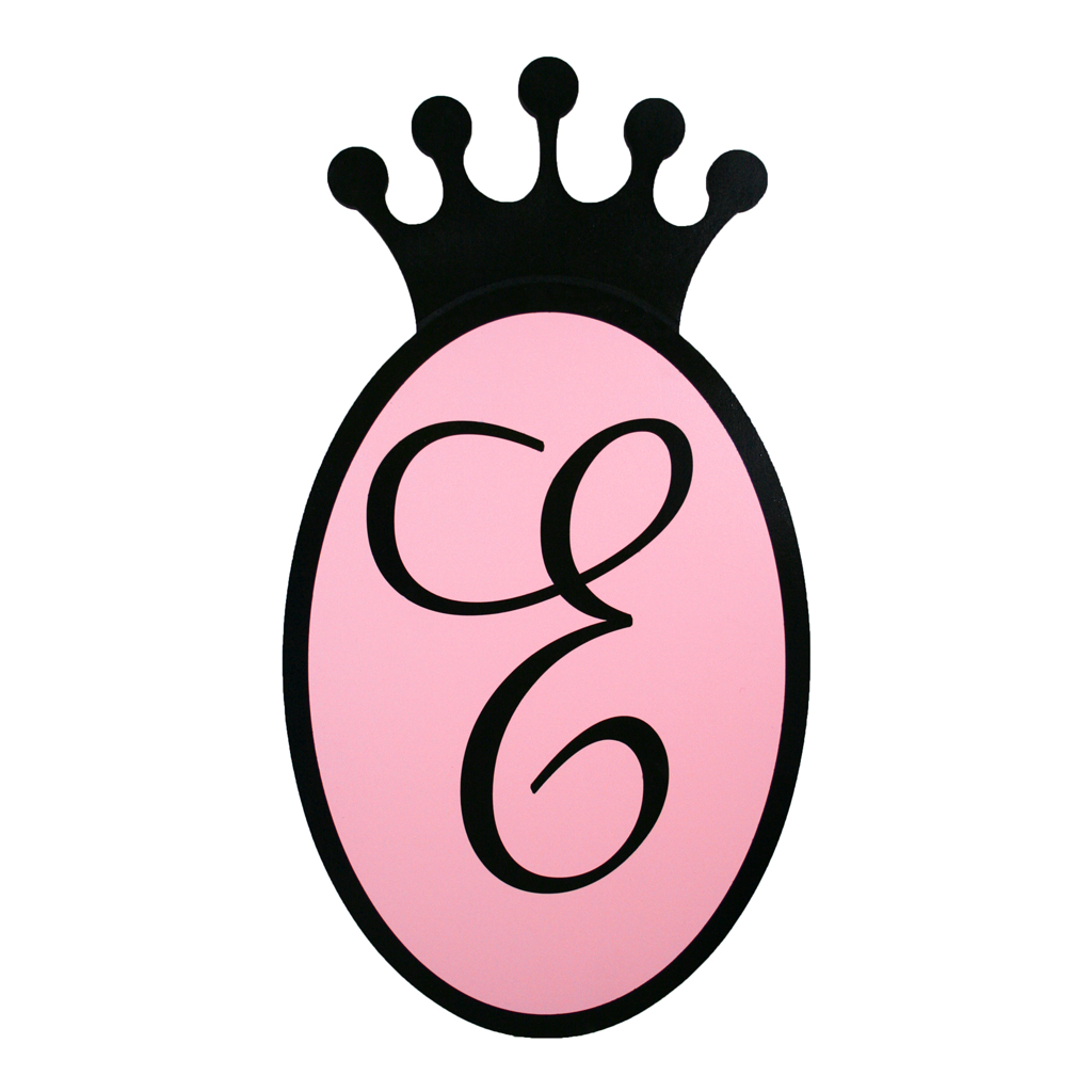 1024x1024 Posh Royal Crown Monogram, Princess Theme Wall Decor