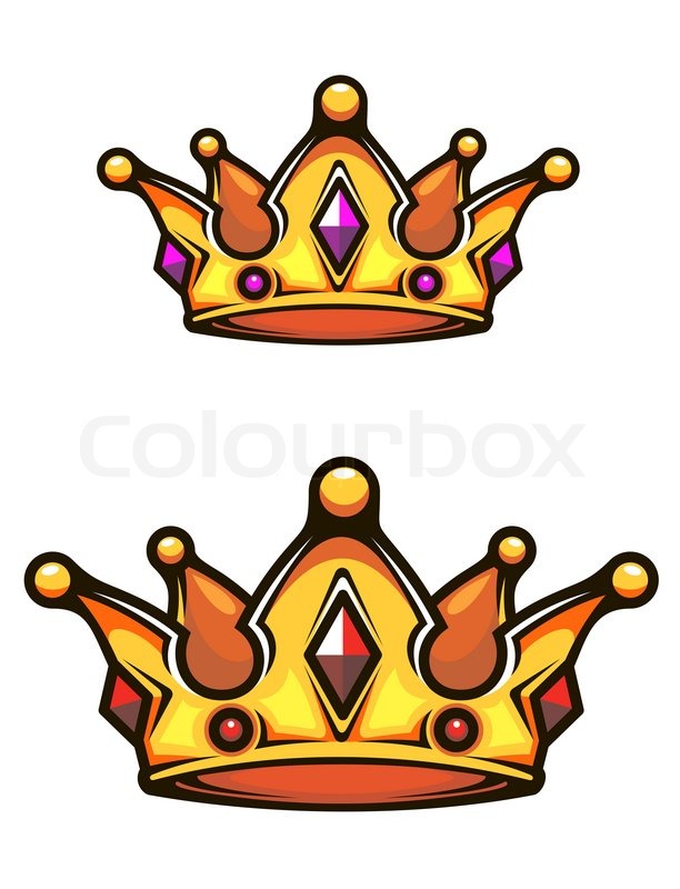 612x800 Vintage Royal Crown For Heraldry Design Isolated On White