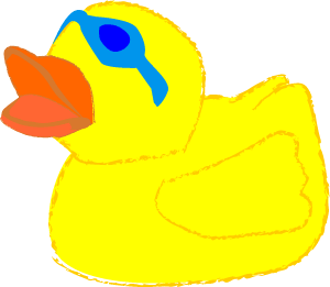300x261 Yellow Rubber Duck Clipart