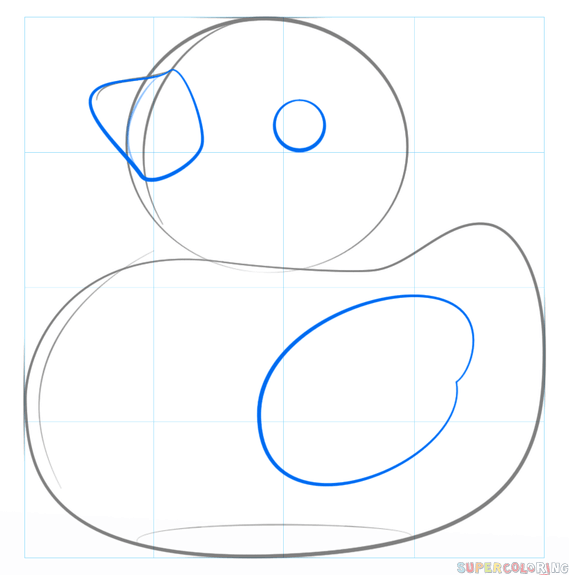 569x575 How To Draw A Rubber Duck Step By Step Drawing Tutorials
