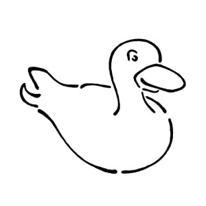300x300 Swimming Rubber Ducky Coloring Page Coloring Sky