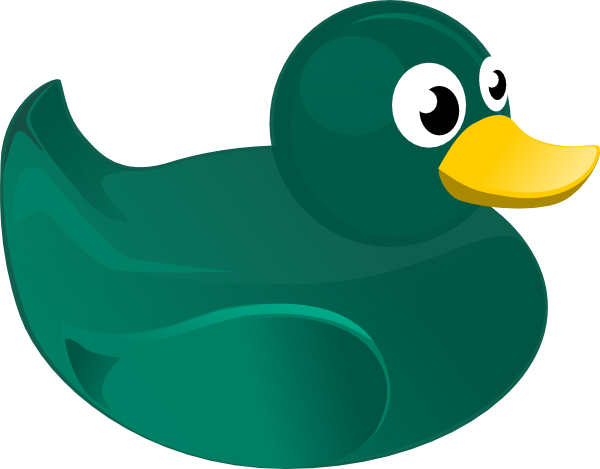 600x469 Green Rubber Duck Clip Art