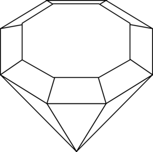 299x297 Black And White Gem Clip Art