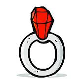 170x170 Clip Art Of Cartoon Ruby Ring K19393988