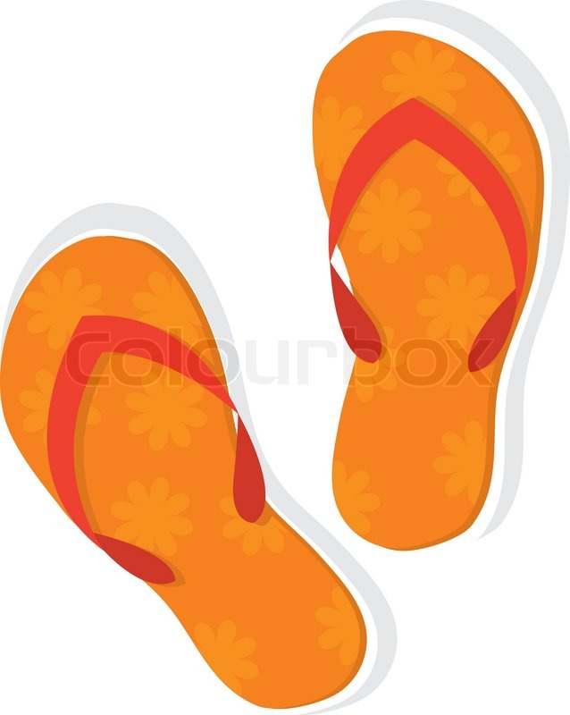638x800 Orange Clipart Slipper