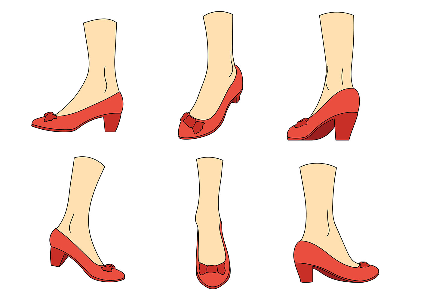 1400x980 Ruby Slippers Vector Icons