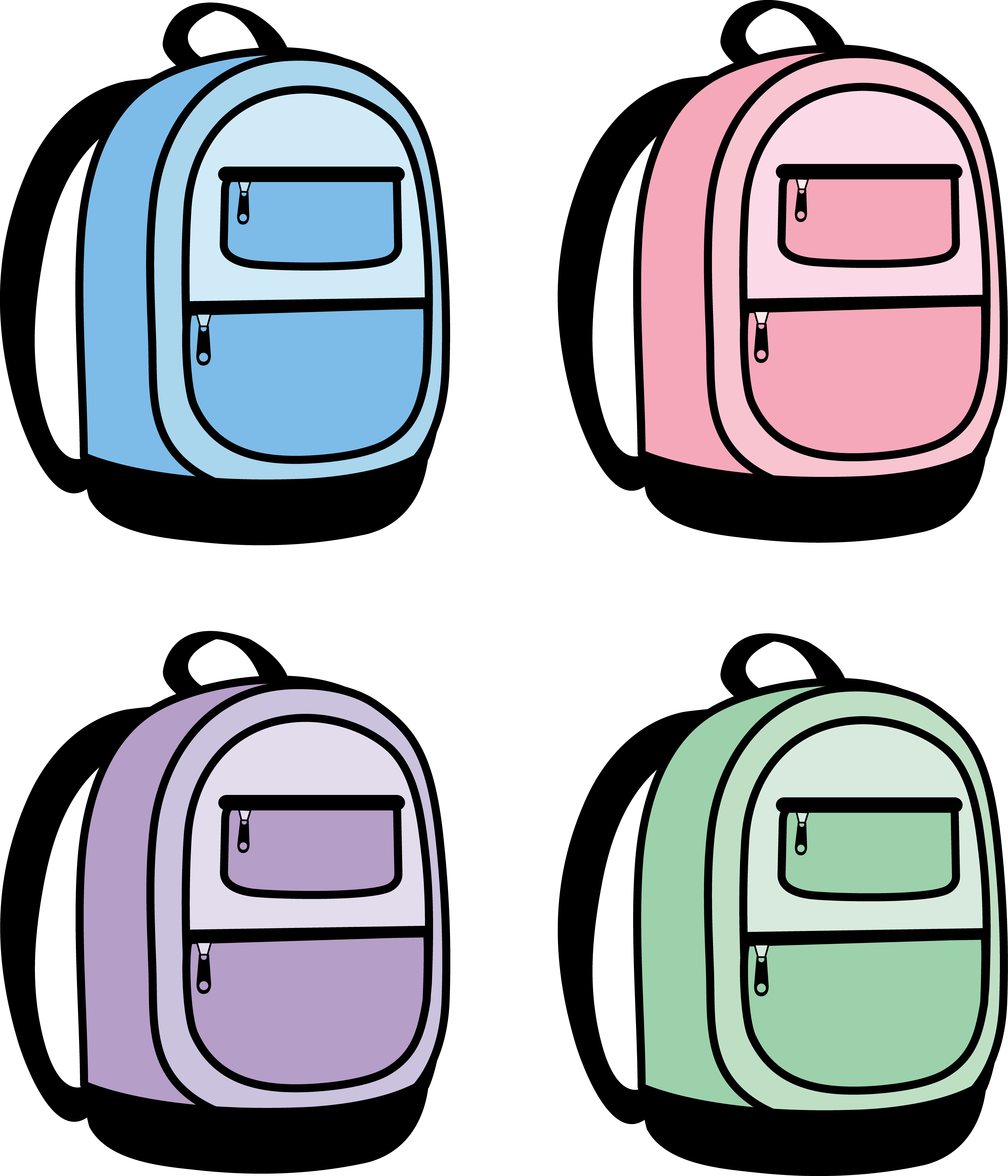 5199x6064 Four Kids School Backpacks